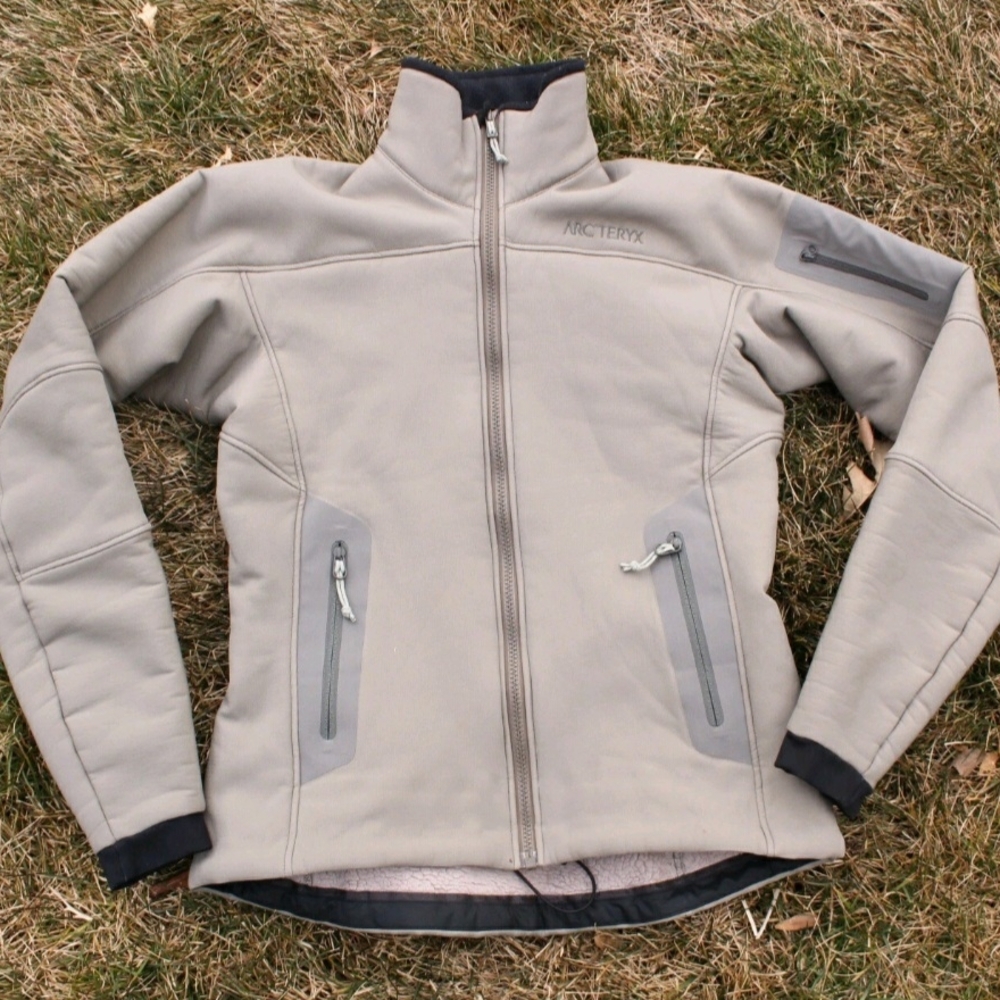 Arc'teryx Black and Cream Fleece Jacket